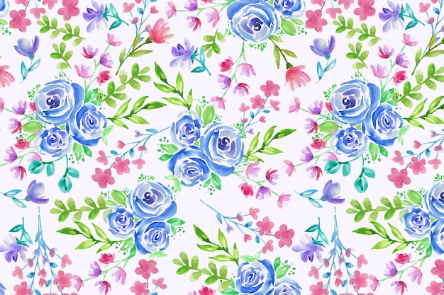 Hand drawn small flowers pattern