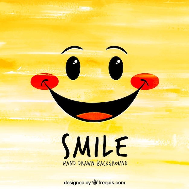 Free Vector hand-drawn smile background