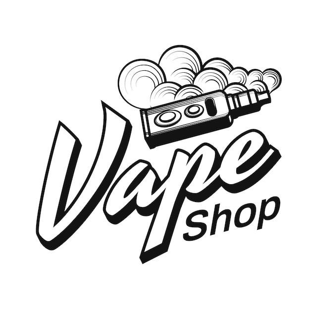 Free Vector hand drawn smoke shop logo  design