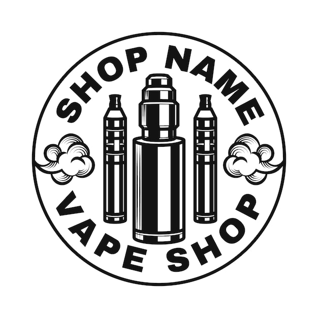 Free Vector hand drawn smoke shop logo  design