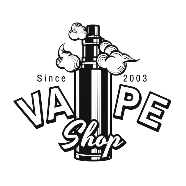 Free Vector hand drawn smoke shop logo  design