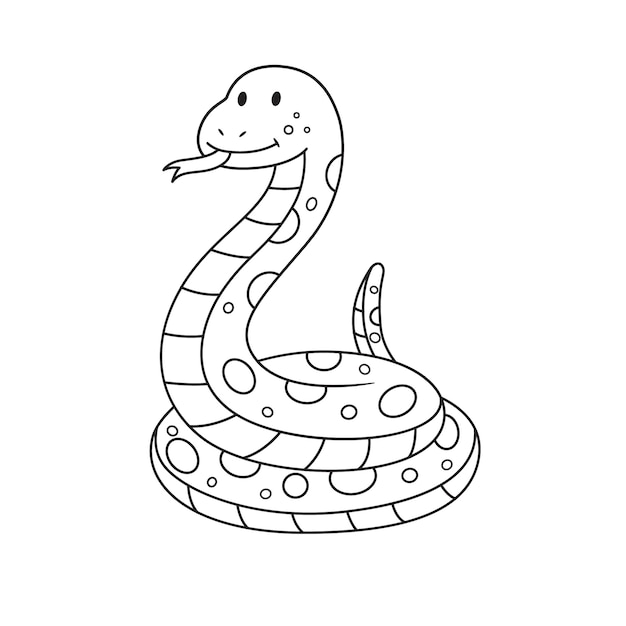 Hand drawn snake outline