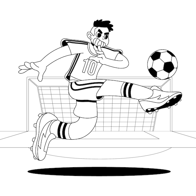 Free Vector hand drawn soccer illustration