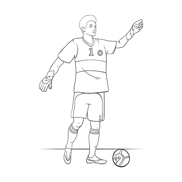 Free Vector hand drawn soccer illustration