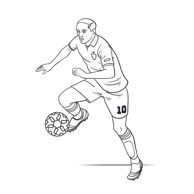 Hand drawn soccer illustration