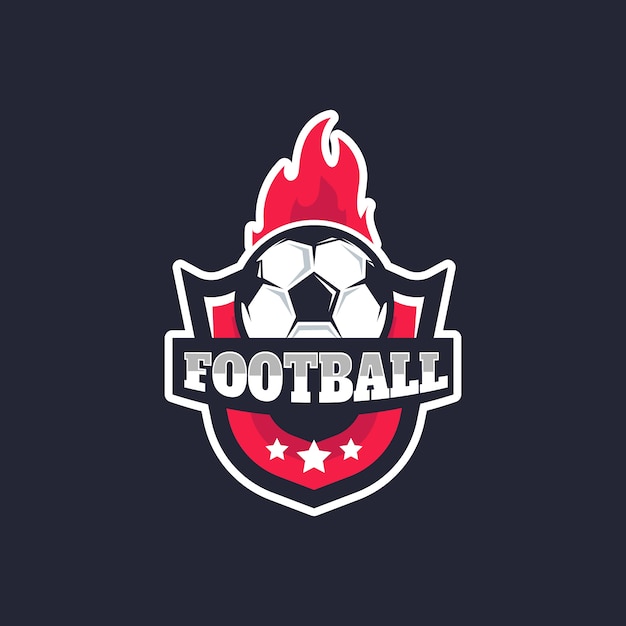 Free vector hand drawn soccer logo template