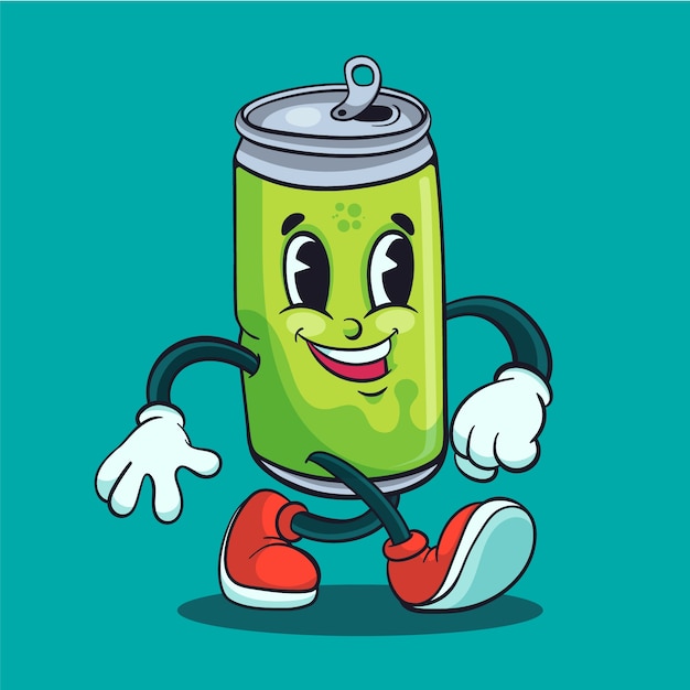 Free Vector hand drawn soda  cartoon illustration