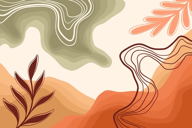 Free Vector hand drawn soft earth tones background