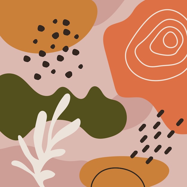 Hand drawn soft earth tones background