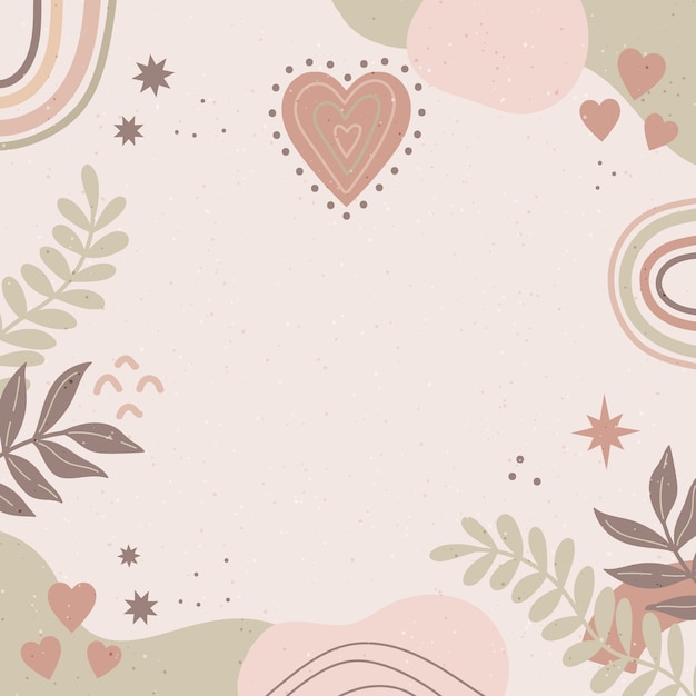 Free Vector hand drawn soft earth tones illustration