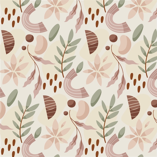 Free vector hand drawn soft earth tones pattern