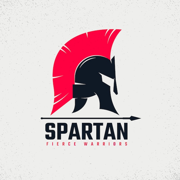 Free Vector hand drawn spartan helmet logo