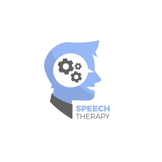 Hand drawn speech therapy logo