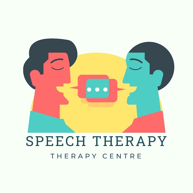 Free vector hand drawn speech therapy logo