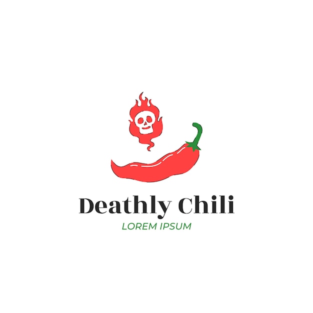 Free Vector hand drawn spicy logo template