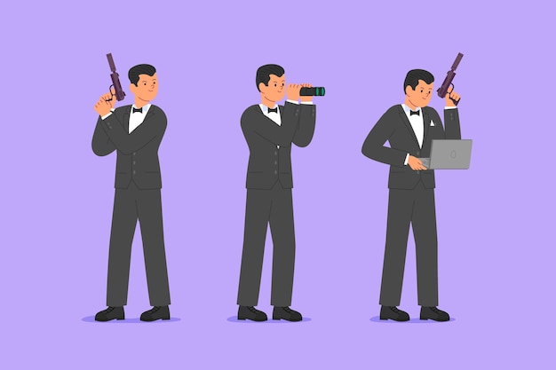 Free Vector hand drawn spies illustration