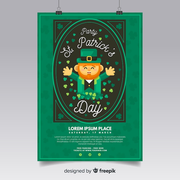 Free Vector hand drawn spirit st patrick's party poster