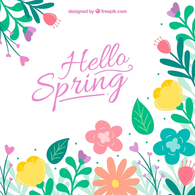 Hand drawn spring background