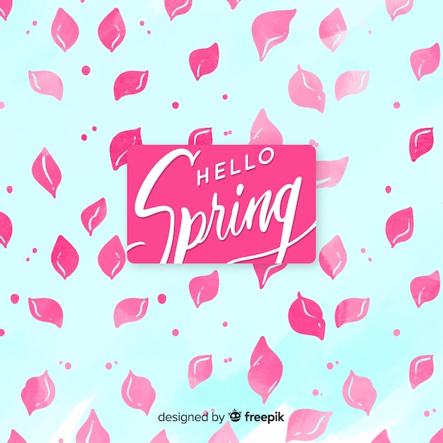 Free Vector hand drawn spring background