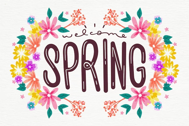 Hand drawn spring background