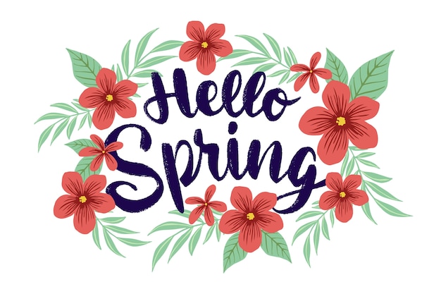 Free Vector hand drawn spring background