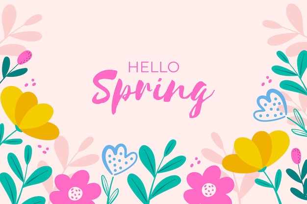 Hand drawn spring background