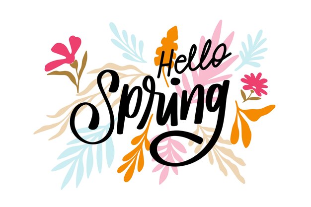 Hand drawn spring background