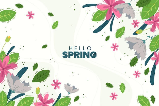 Hand drawn spring background