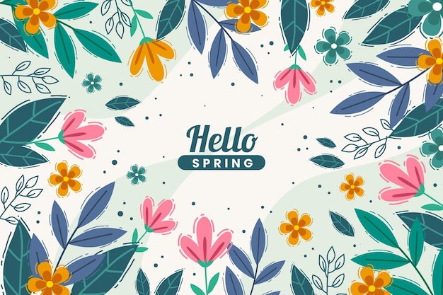 Hand drawn spring background