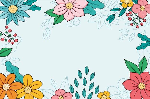 Hand drawn spring background