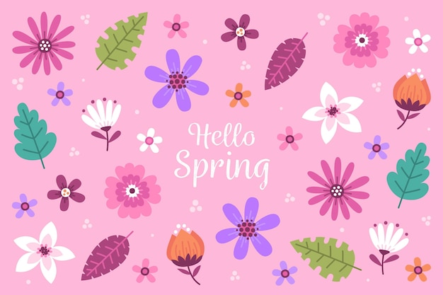 Hand drawn spring background