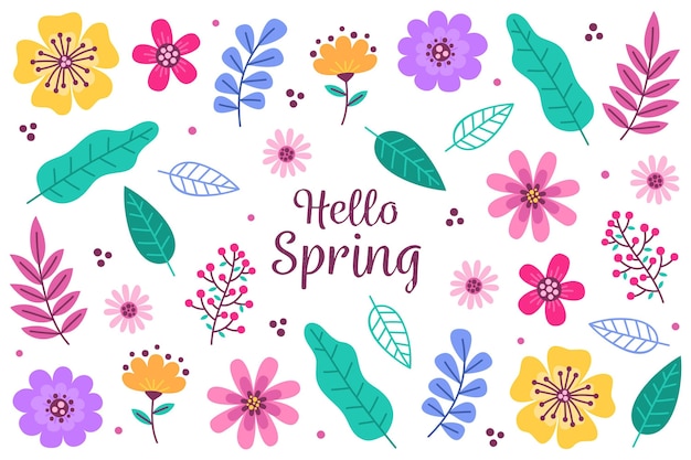 Hand drawn spring background