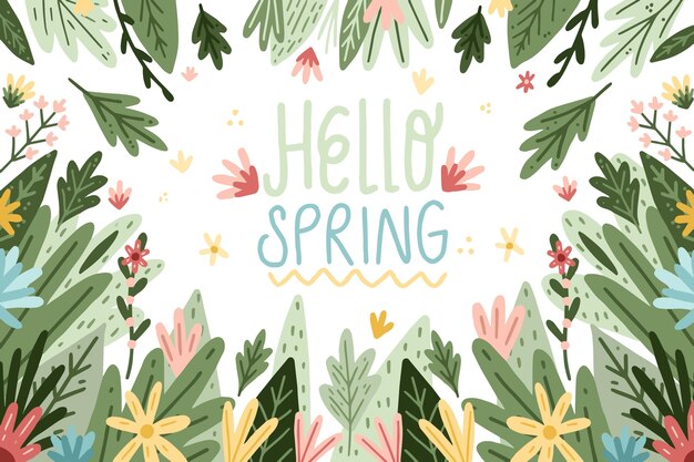 Hand drawn spring background