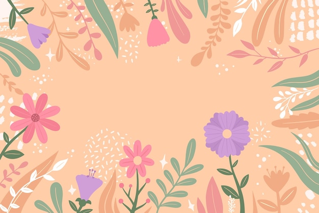 Free Vector hand drawn spring background