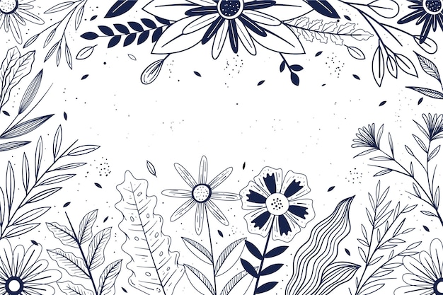 Free vector hand drawn spring background