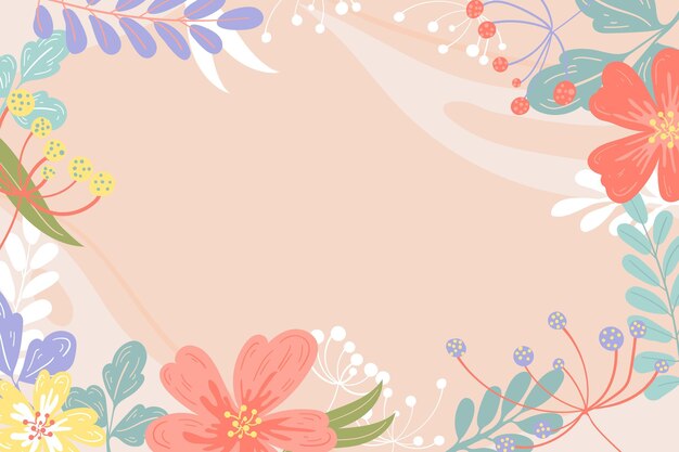 Hand drawn spring background