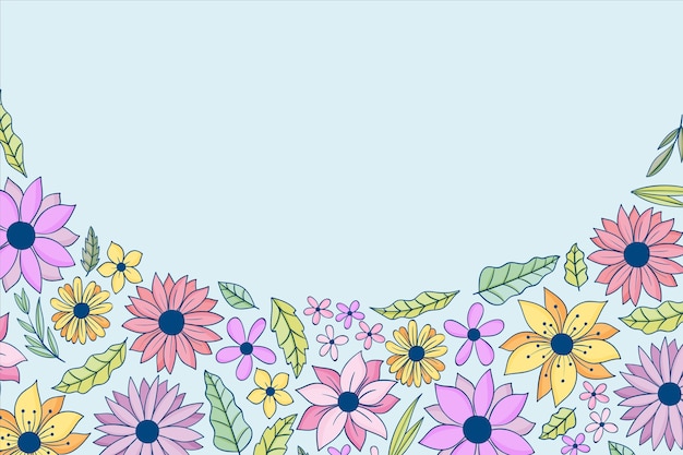 Hand drawn spring background