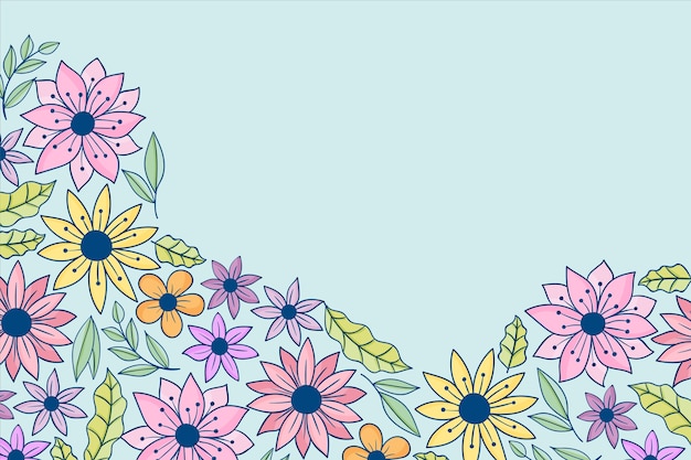 Hand drawn spring background