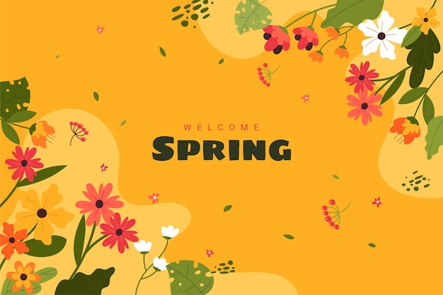 Hand drawn spring background