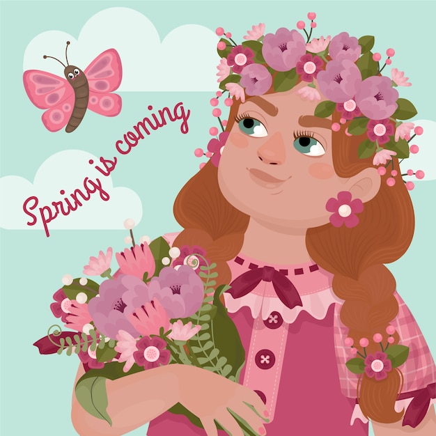 Free vector hand drawn spring illustration