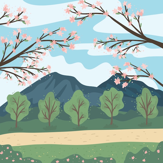 Hand drawn spring illustration