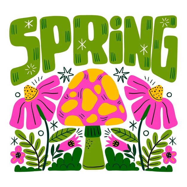 Hand drawn spring illustration