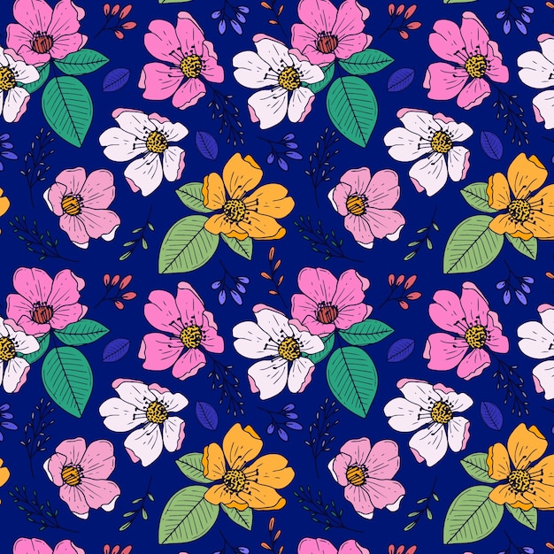 Hand drawn spring pattern design