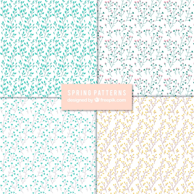 Hand drawn spring patterns