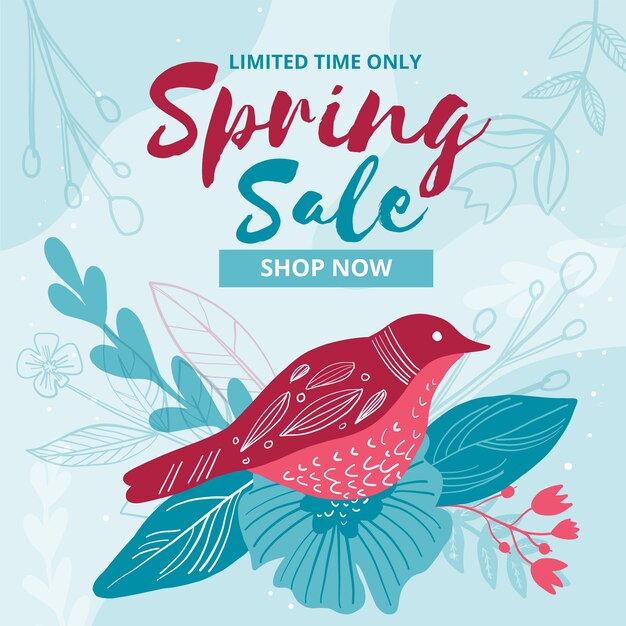 Hand drawn spring sale