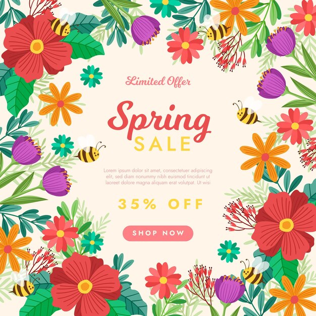 Hand drawn spring sale