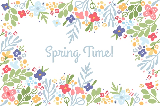 Free vector hand drawn spring wallpaper