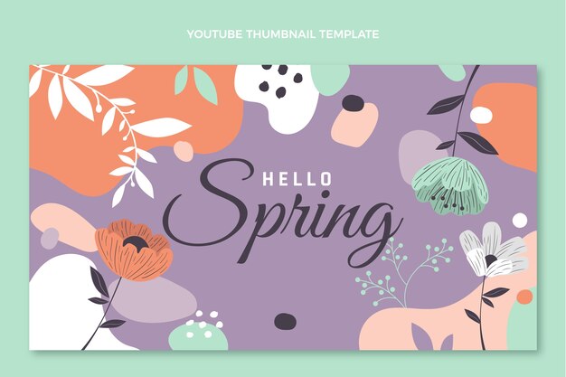 Hand drawn spring youtube thumbnail