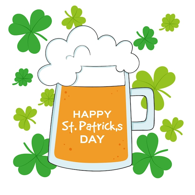 Free Vector hand drawn st. patrick's day beer