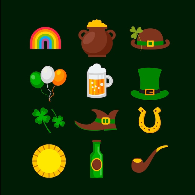 Free Vector hand drawn st. patrick's day element collection